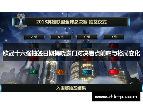 欧冠十六强抽签日期揭晓豪门对决看点前瞻与格局变化